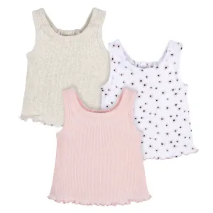 3-Pack Baby & Toddler Girls Sweet Florals Racer Back Tank Tops