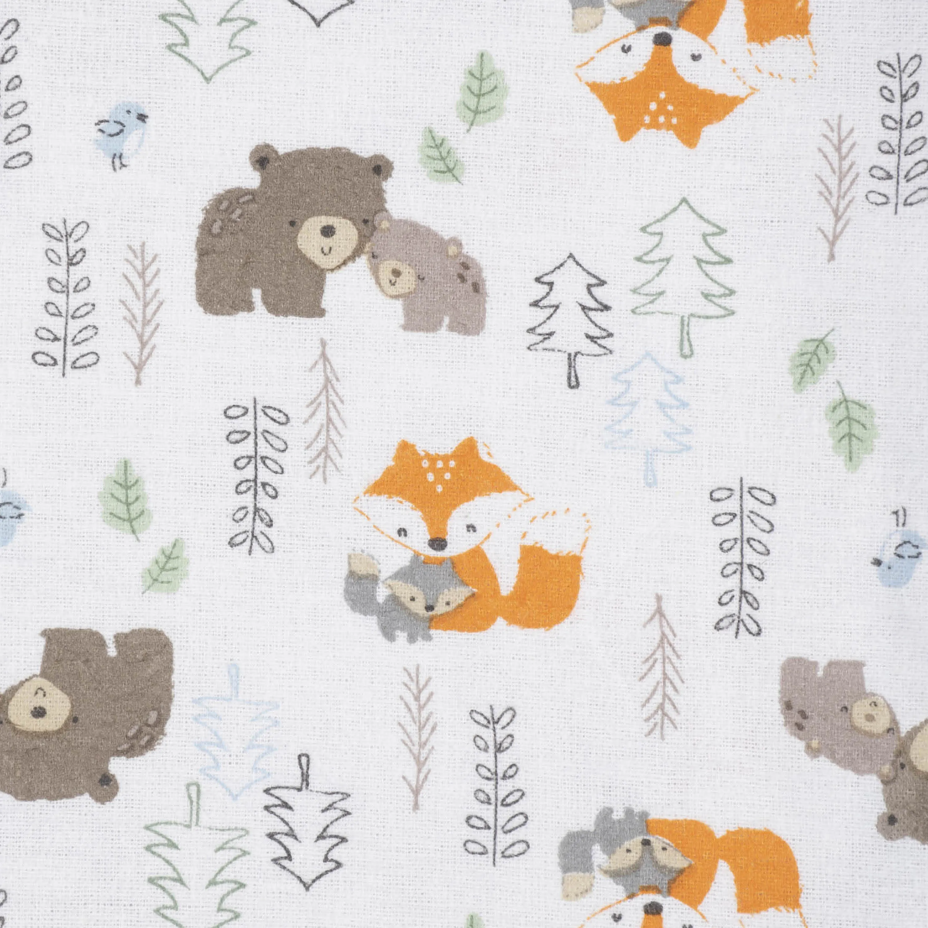 5-Pack Baby Boys Woodland Flannel Receiving Blankets