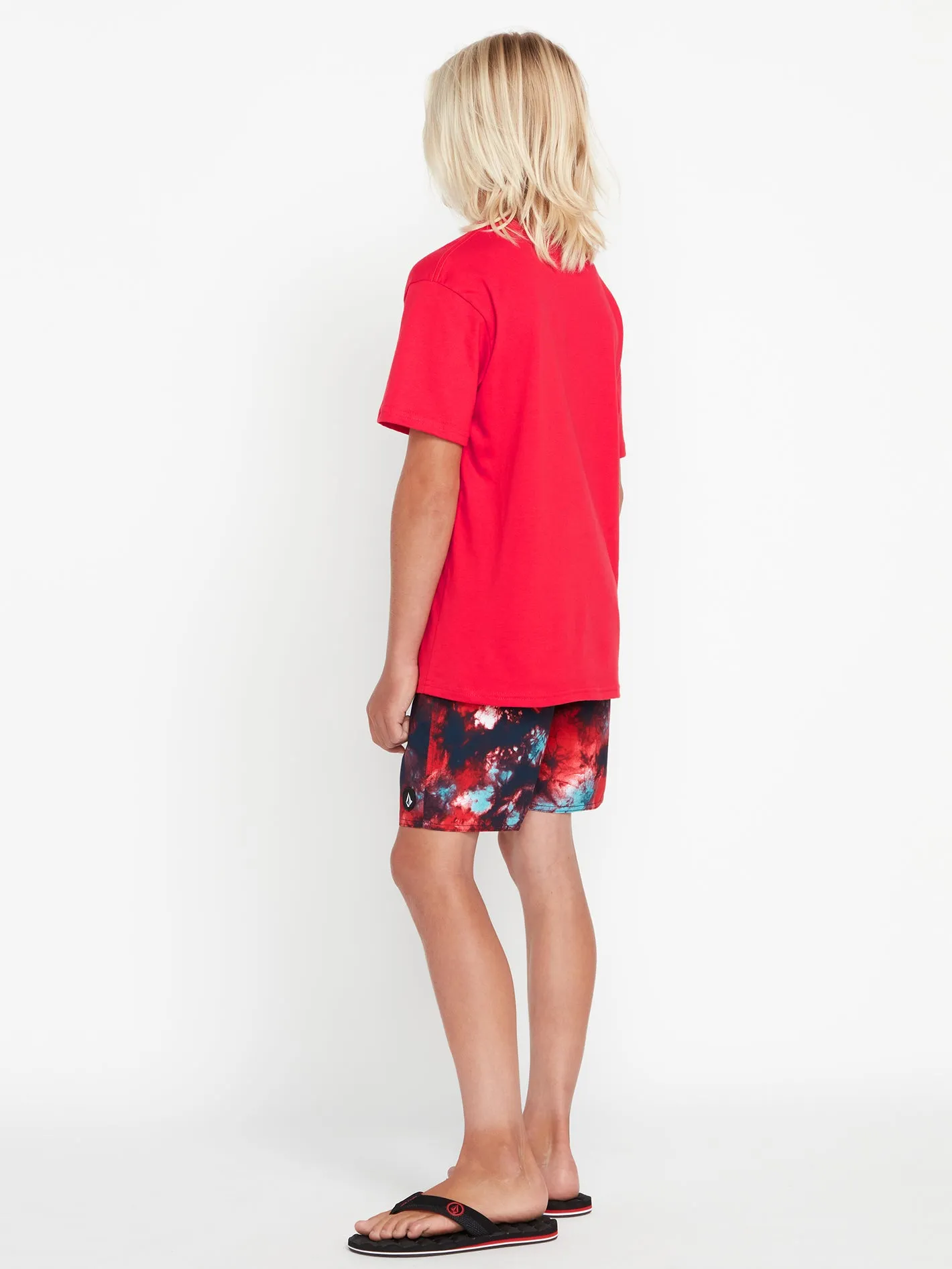 Big Boys Circle Stone Short Sleeve Tee - Ribbon Red