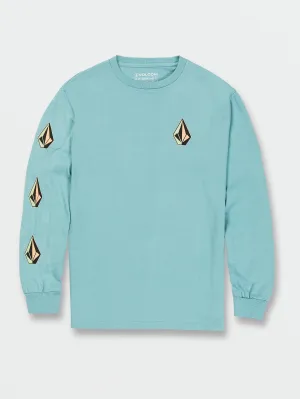 Big Boys Iconic Stone Long Sleeve Tee - Cali Blue Heather