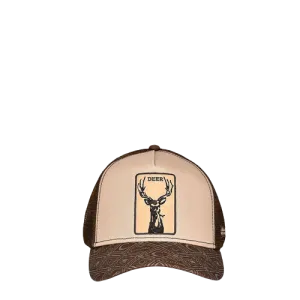 Cuadra Men's Snapback With Deer Patch Brown Cap