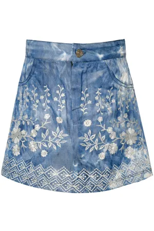 Embroidered Mini Skirt