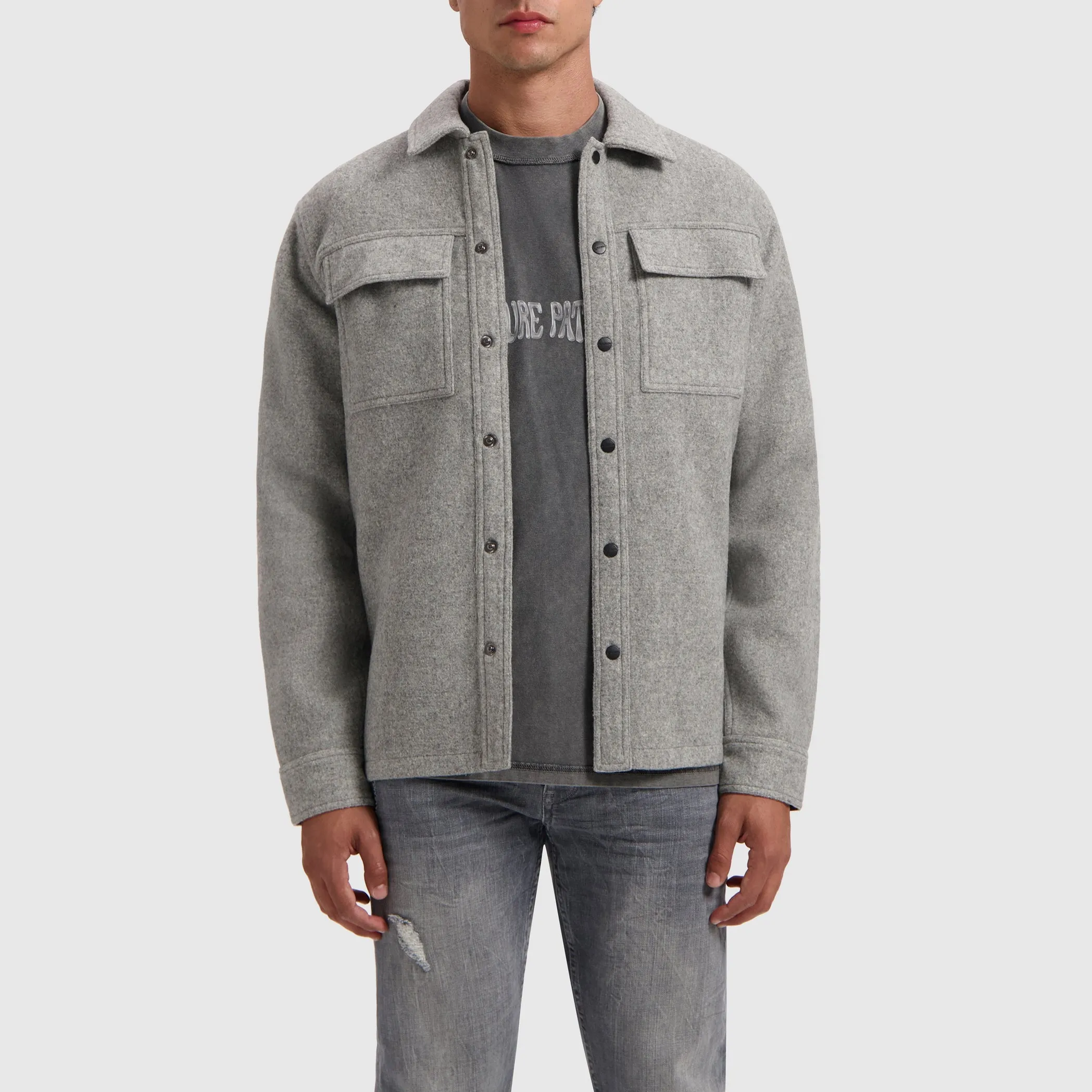 Flannel Overshirt | Grey