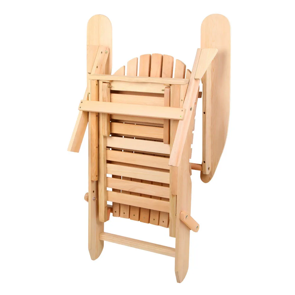 Gardeon 2 Wooden Adirondack Chairs - Natural