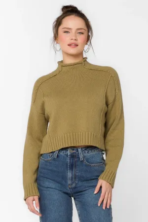 Goodwin Olive Mock Neck Sweater