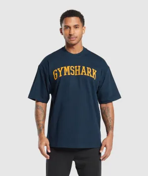 Gymshark Collegiate T-Shirt - Navy