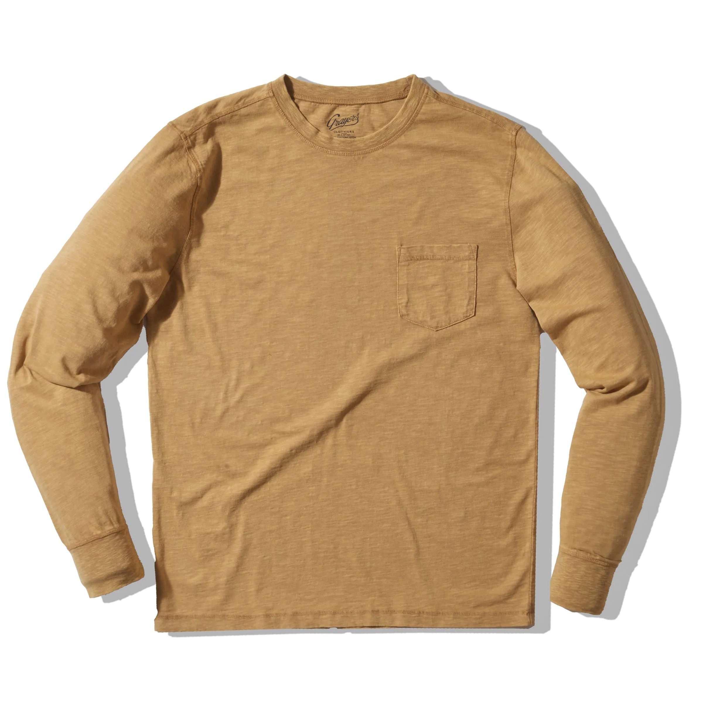 Hewitt Garment Dyed Pocket Tee - Dijon