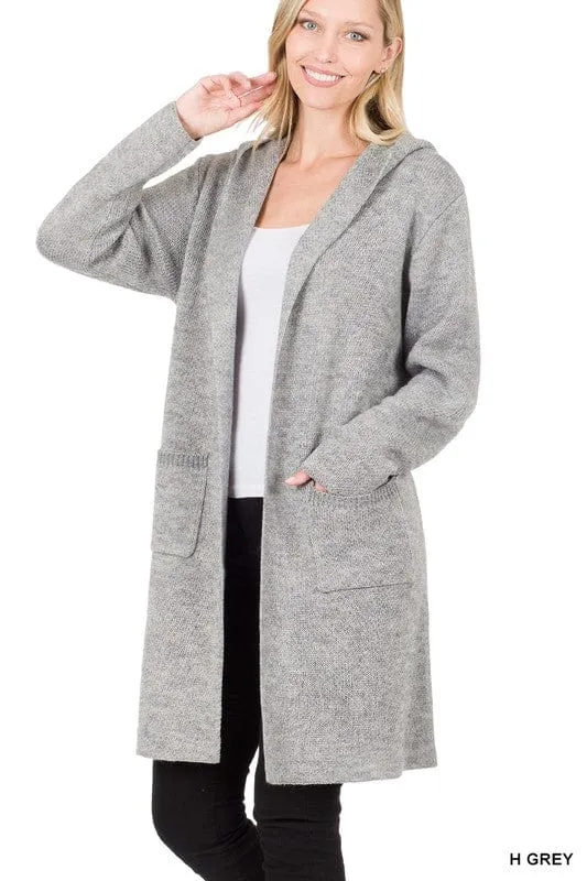 Hooded Open Front Cardigan *Online Only*