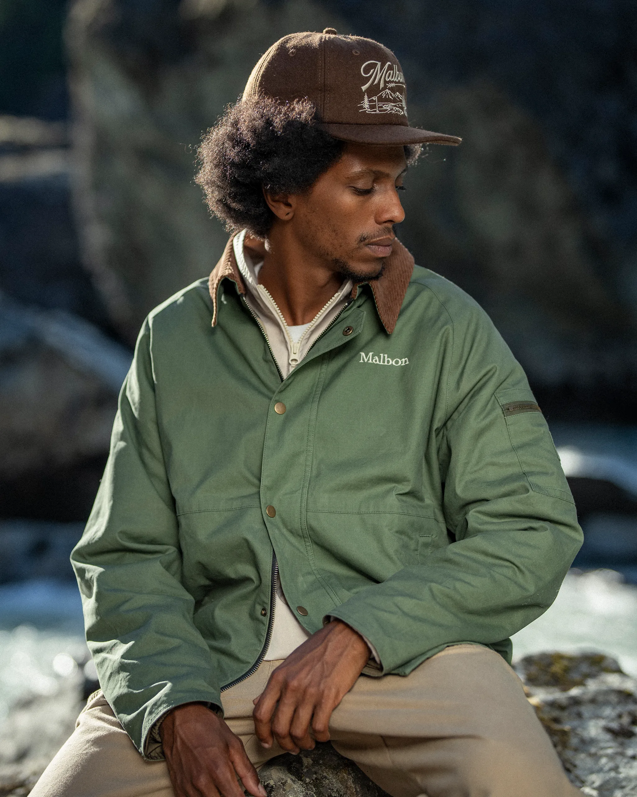 Malbon Golf Bowman Fishing Jacket - SAGE