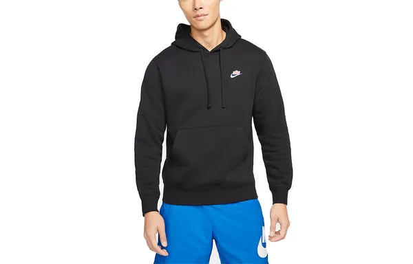 Men's Nike Sportswear Keep It Clean Casual Sports Pullover Fleece Lined Black Sweatshirt