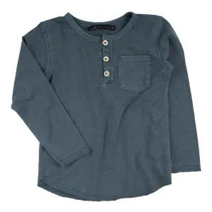 Miki Miette - Henley Long Sleeve - Navy Blue