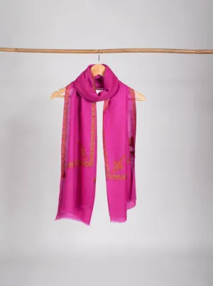 Neon Pink Artistic Lightweight Cashmere Scarf - MARYSVILLE