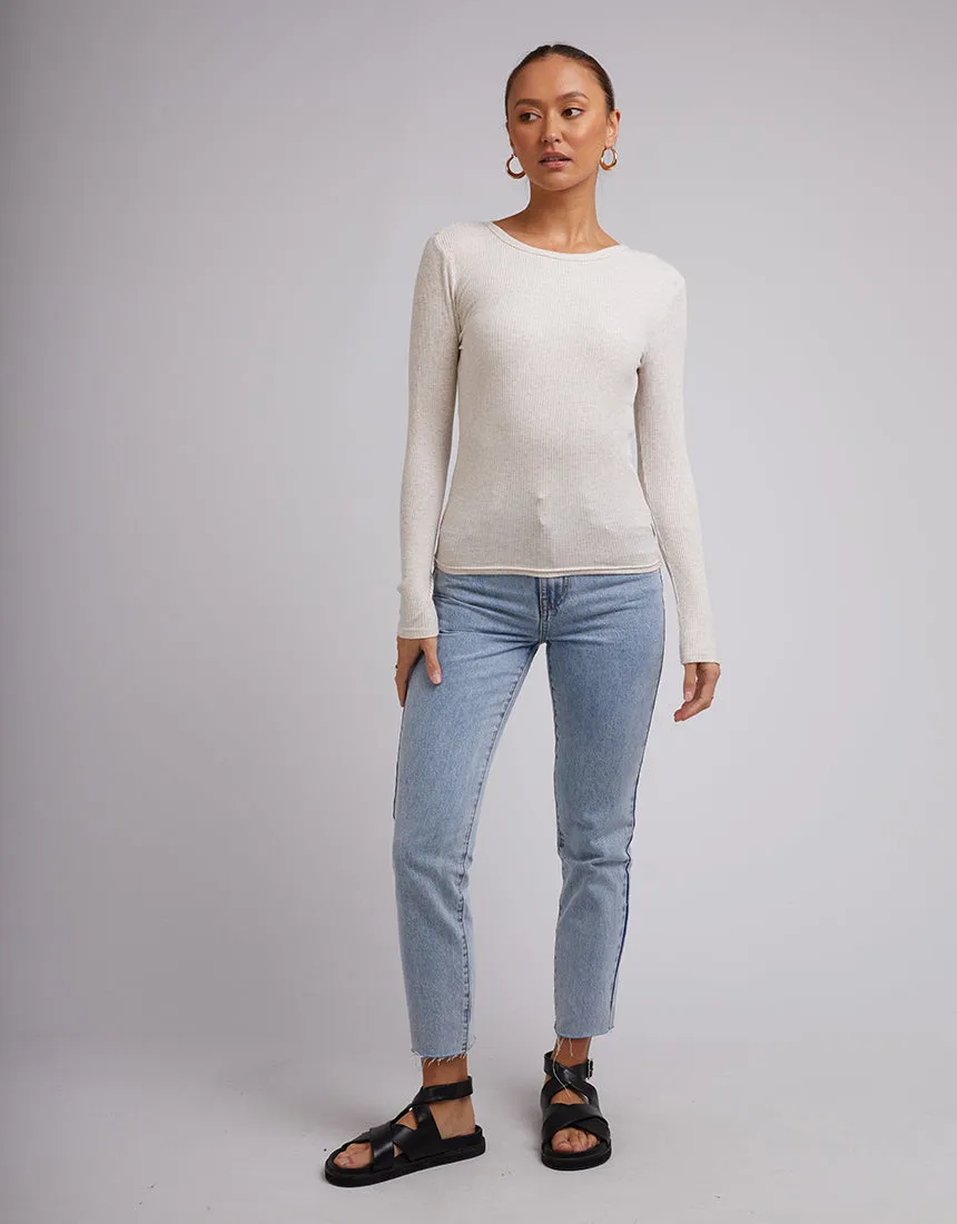 Rib Long Sleeve Oatmeal