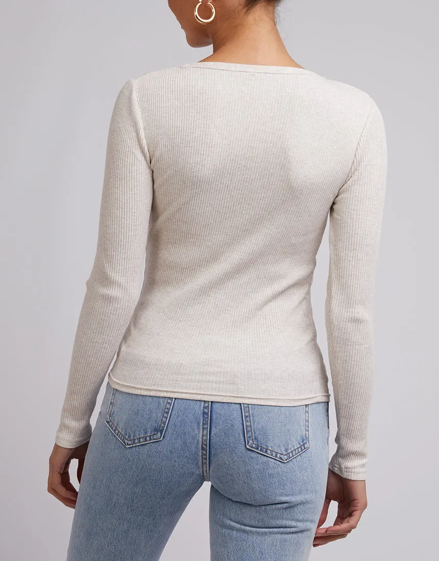 Rib Long Sleeve Oatmeal