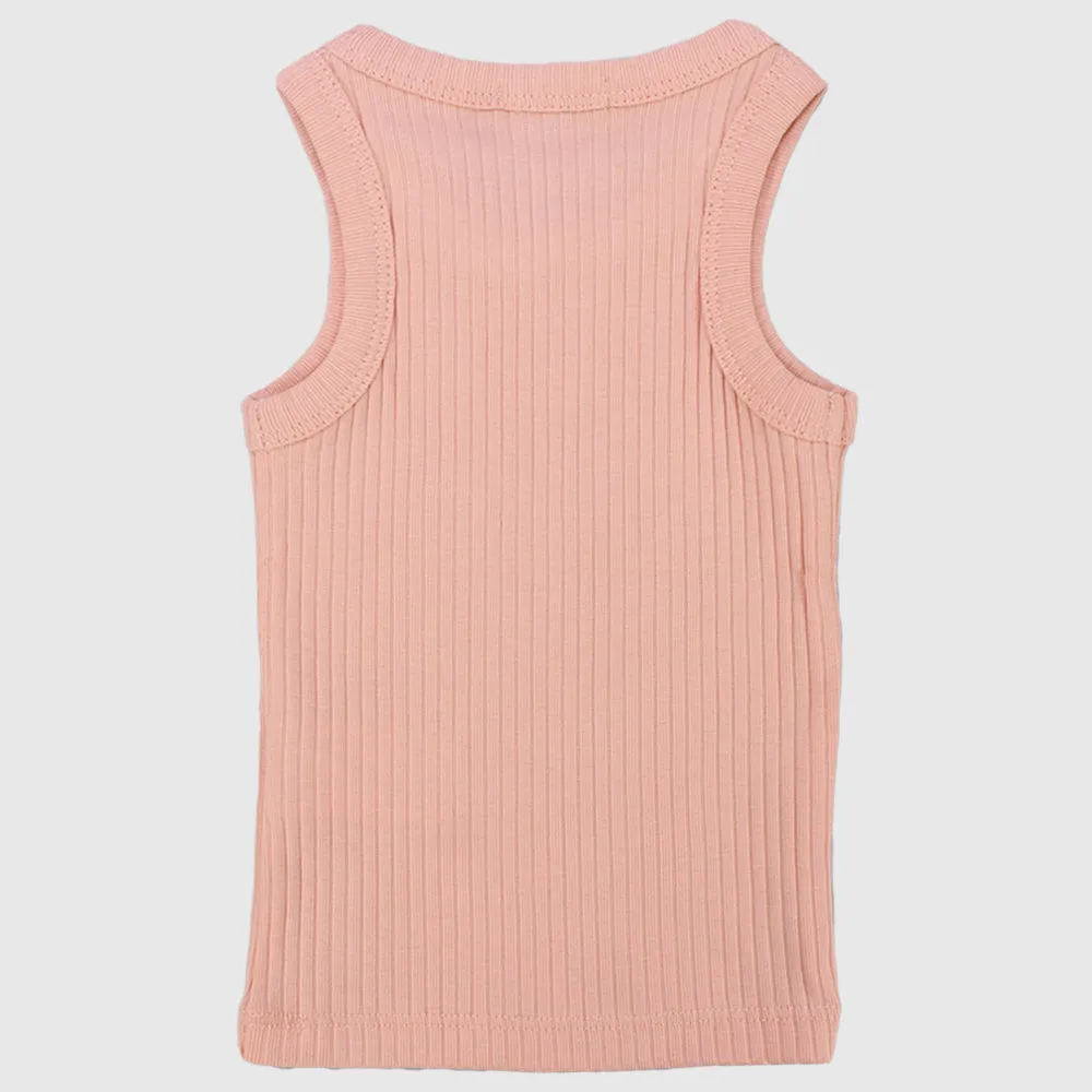 Salmon Ribbed Tank Top