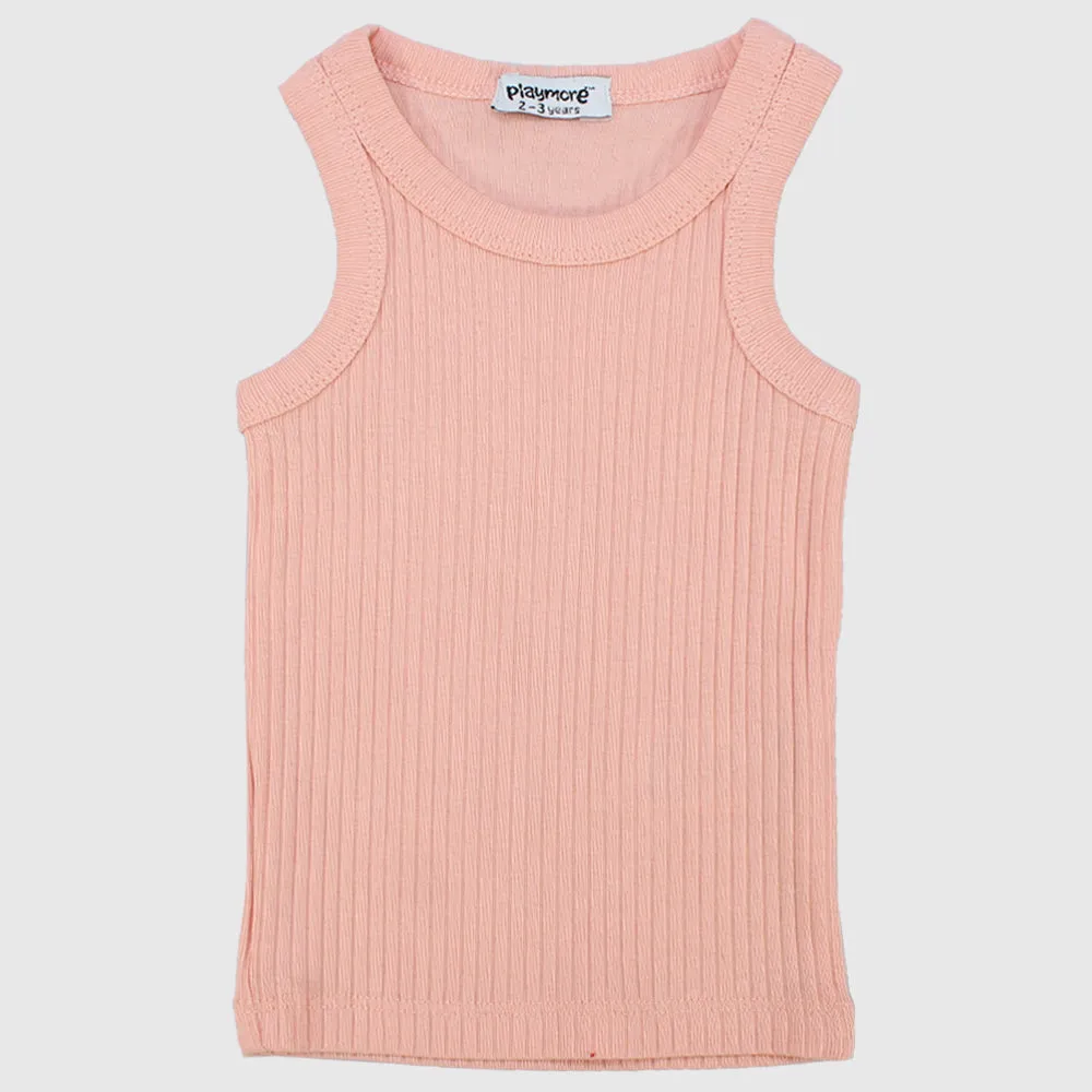 Salmon Ribbed Tank Top