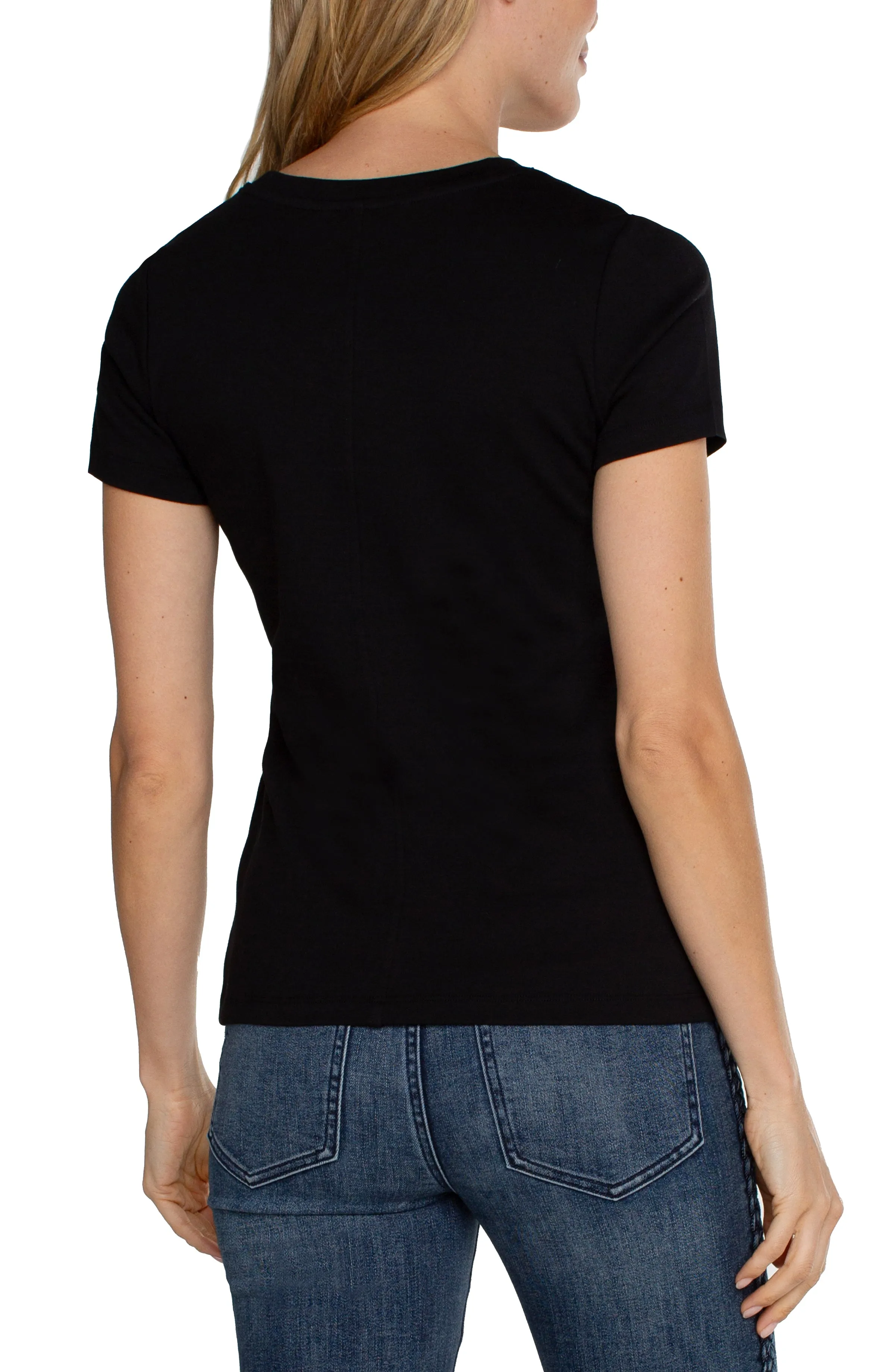 SCOOP NECK SHORT SLEEVE TEE