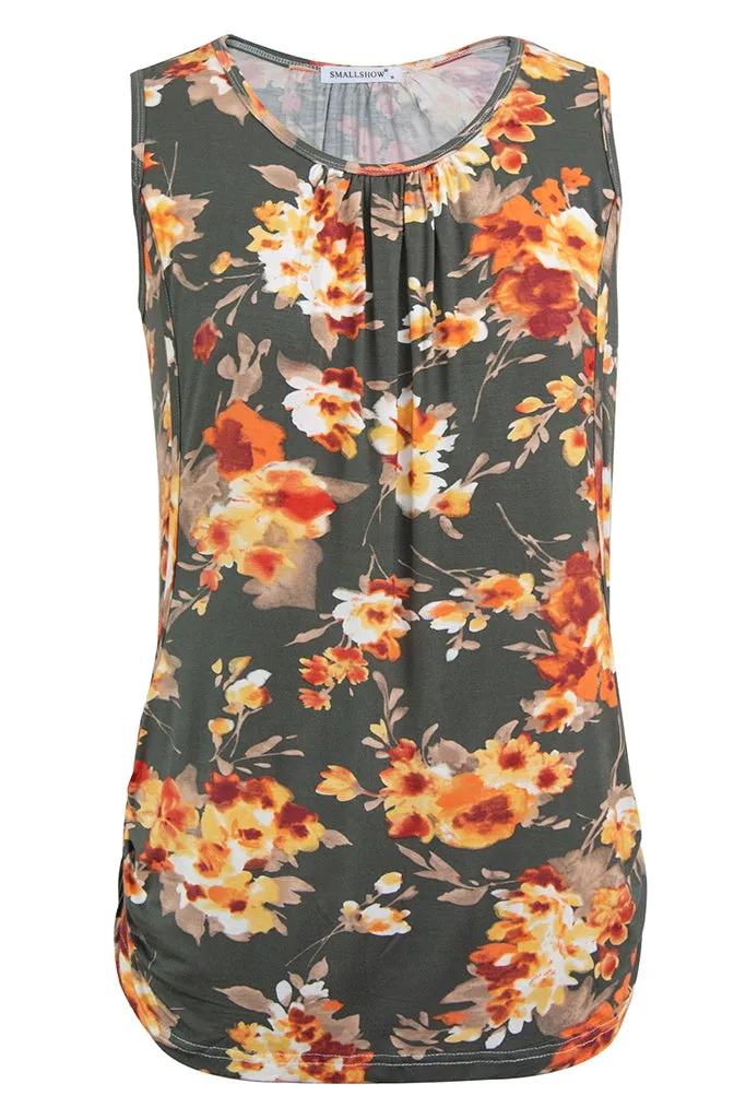 Smallshow Sleeveless Floral Maternity Nursing Tank Tops