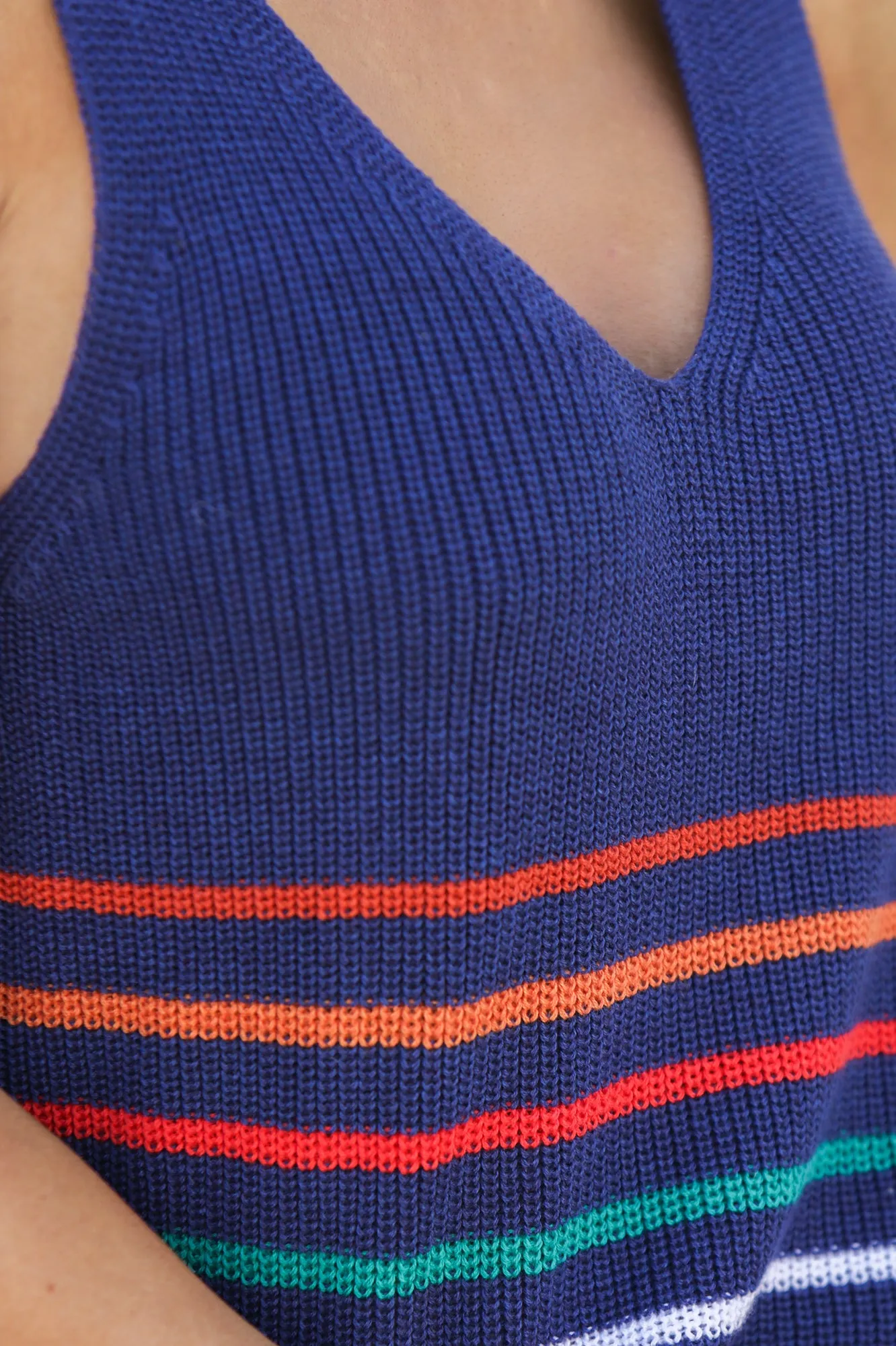 Striped V Neck Tank