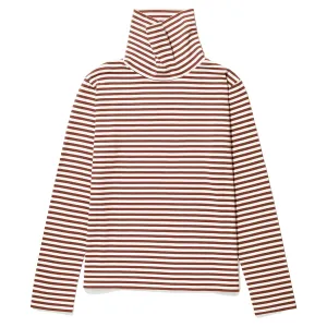 The Turtleneck - Cream/Walnut Mini Stripe