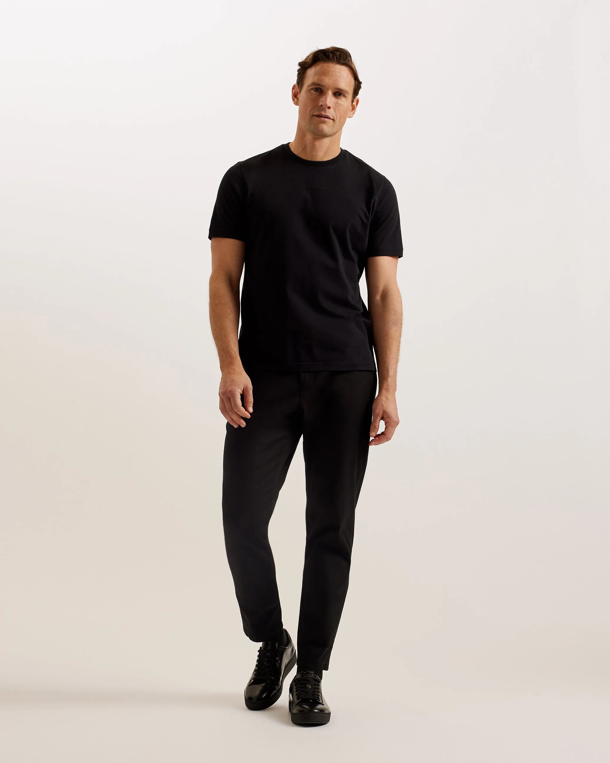 Wiskin Branded Regular Fit T-Shirt Black