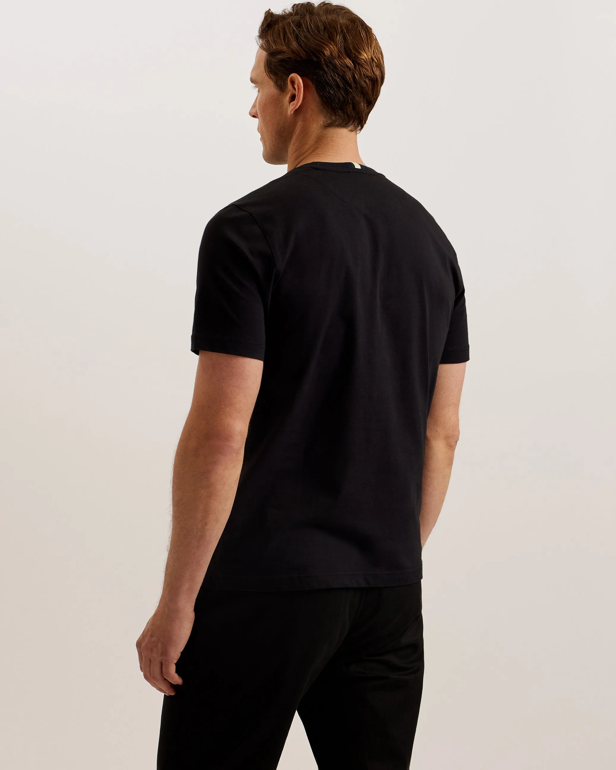 Wiskin Branded Regular Fit T-Shirt Black